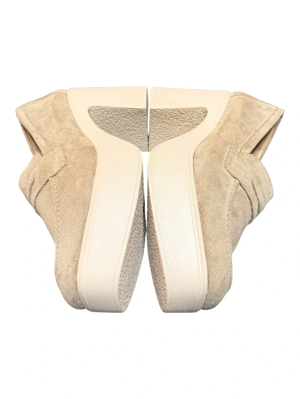 Mi.iM Women’s Size 10 Beige Taupe Platform Penny Loafer Heels NWOB